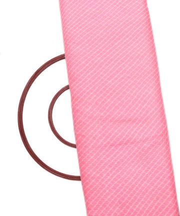 white and pink floral foil print kota doria fabric np136 5543